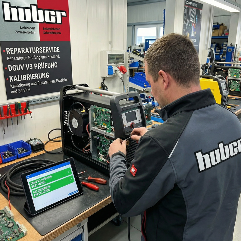 Reparatur, DGUV V3 Prüfung und Kalibrierung von Schweißgeräten