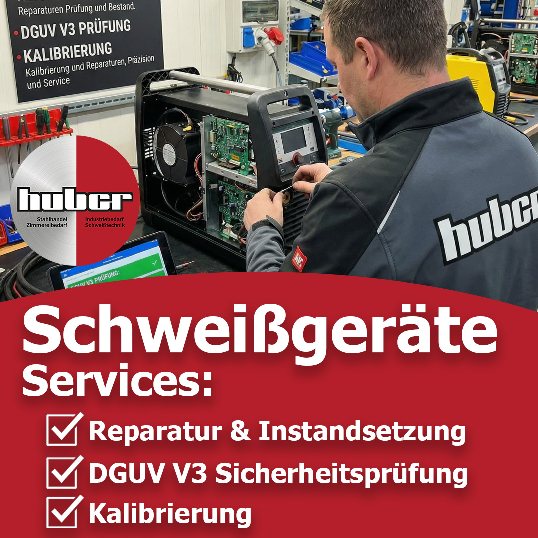 Reparatur, DGUV V3 Prüfung und Kalibrierung von Schweißgeräten