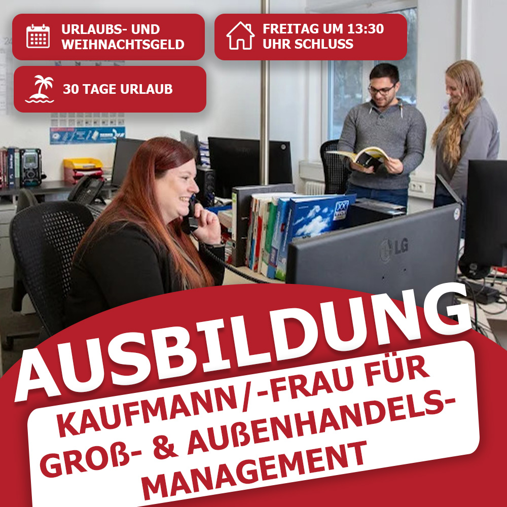 Stellenanzeige Ausbildung Kaufmann oder Kauffrau für Groß- und Außenhandelsmanagement
